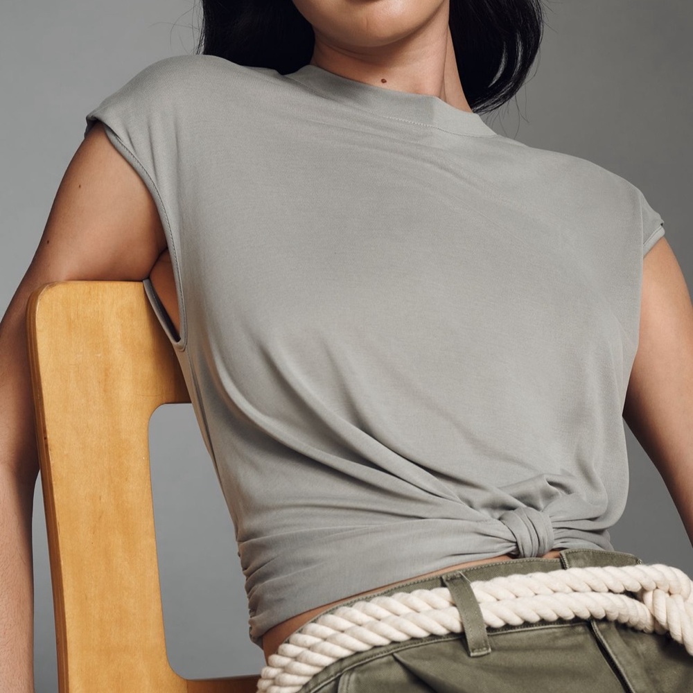 NWT Anthropologie Front Twist Muscle Tank - Picture 8 of 9